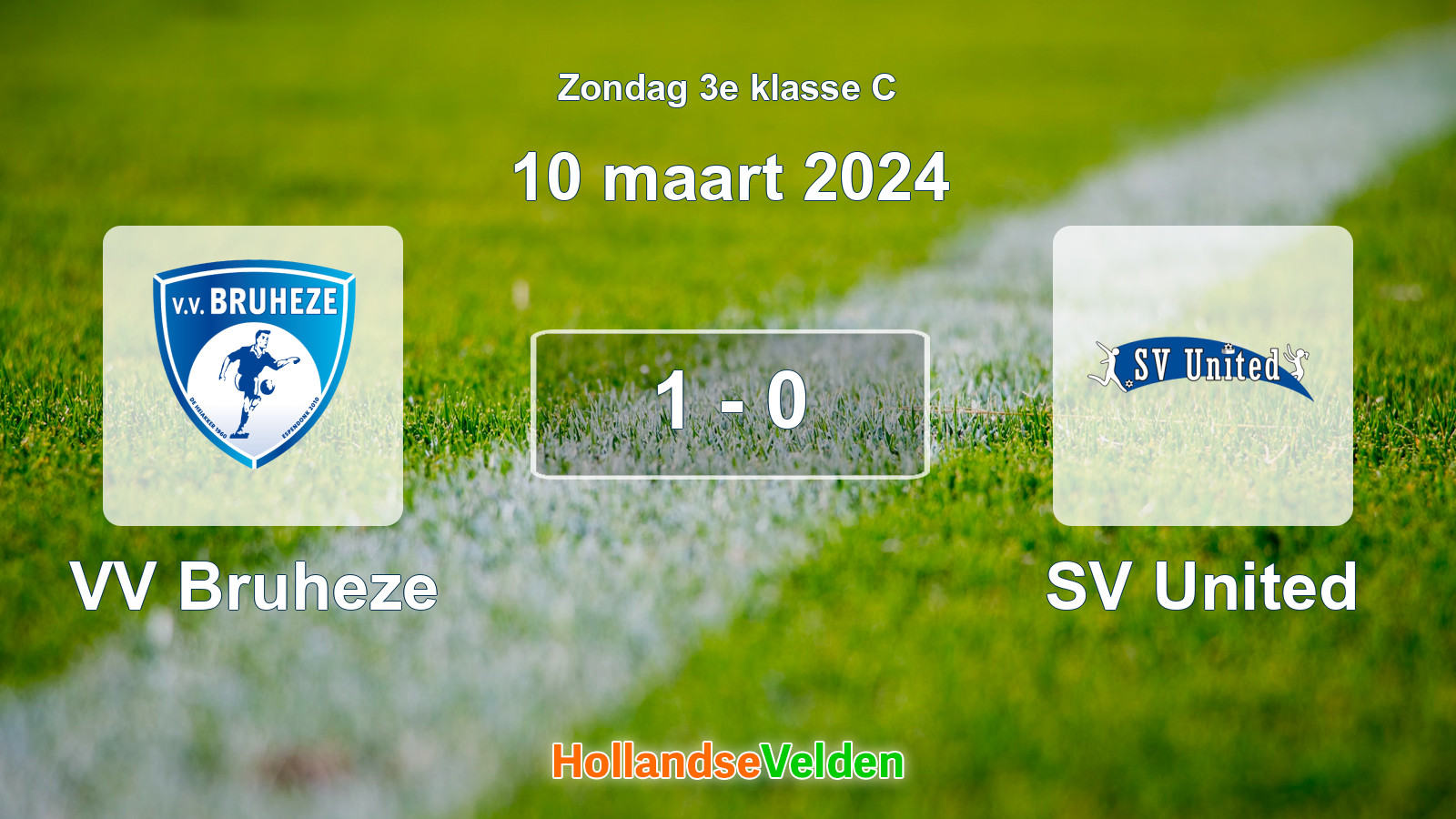 Gespeelde wedstrijd: VV Bruheze - SV United 1 - 0 (10 maart 2024)