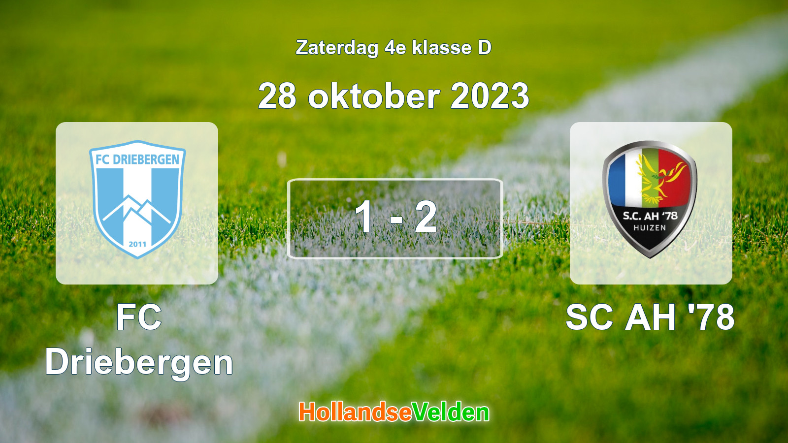 Gespeelde wedstrijd: FC Driebergen - SC AH '78 1 - 2 (28 oktober 2023)