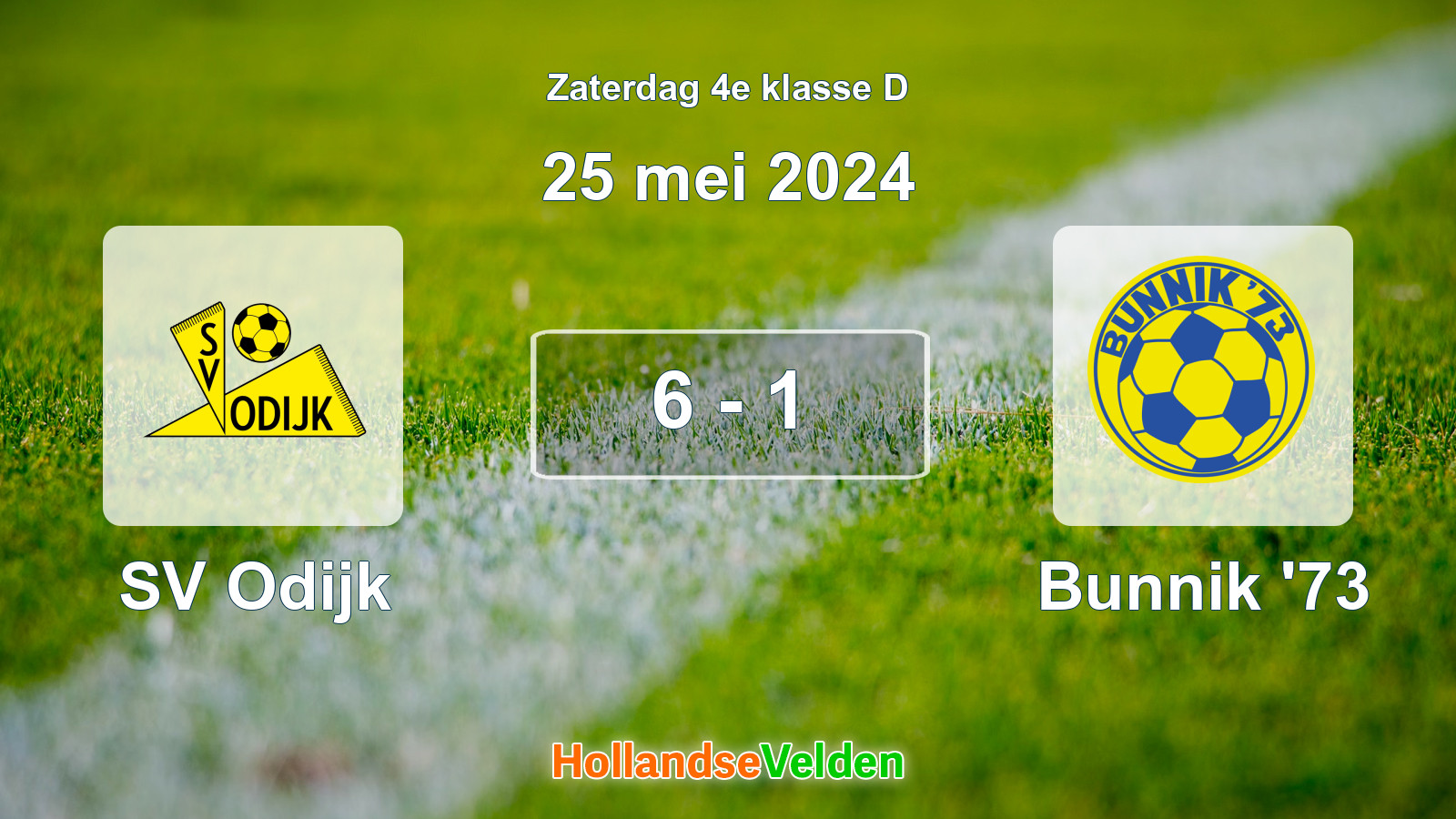 Gespeelde wedstrijd: SV Odijk - Bunnik '73 6 - 1 (25 mei 2024)