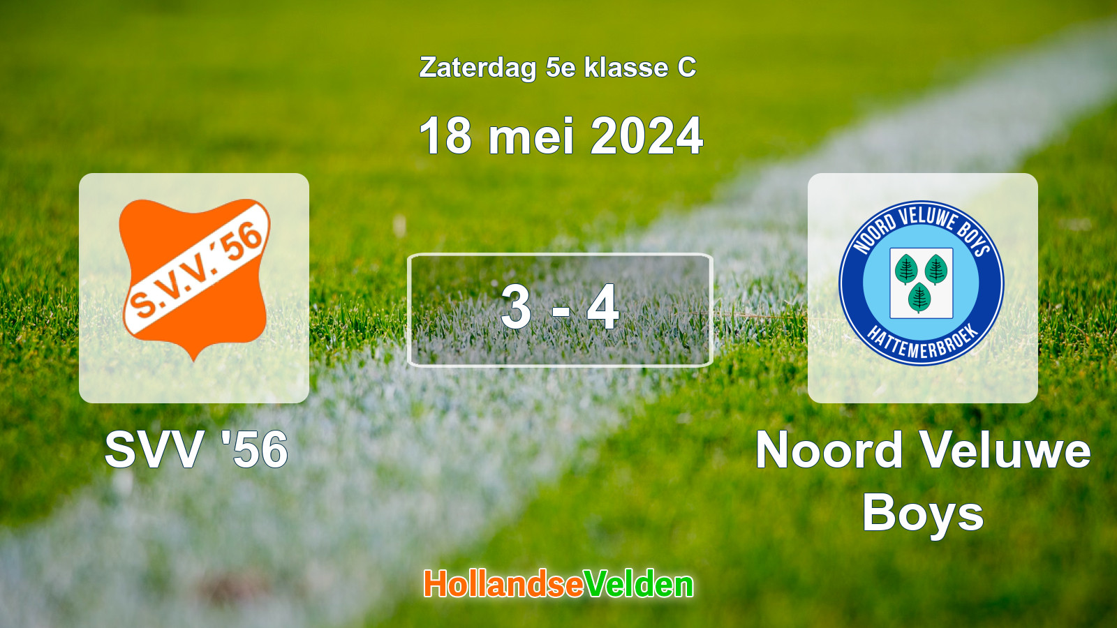 Gespeelde wedstrijd: SVV '56 - Noord Veluwe Boys 3 - 4 (18 mei 2024)