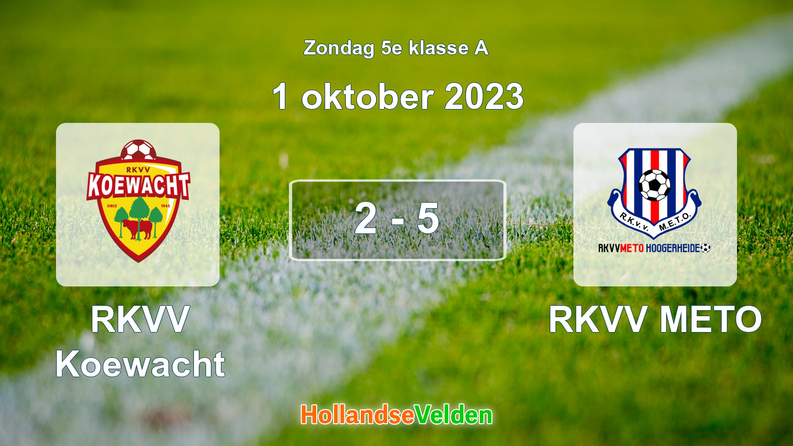 Gespeelde wedstrijd: RKVV Koewacht - RKVV METO 2 - 5 (1 oktober 2023)