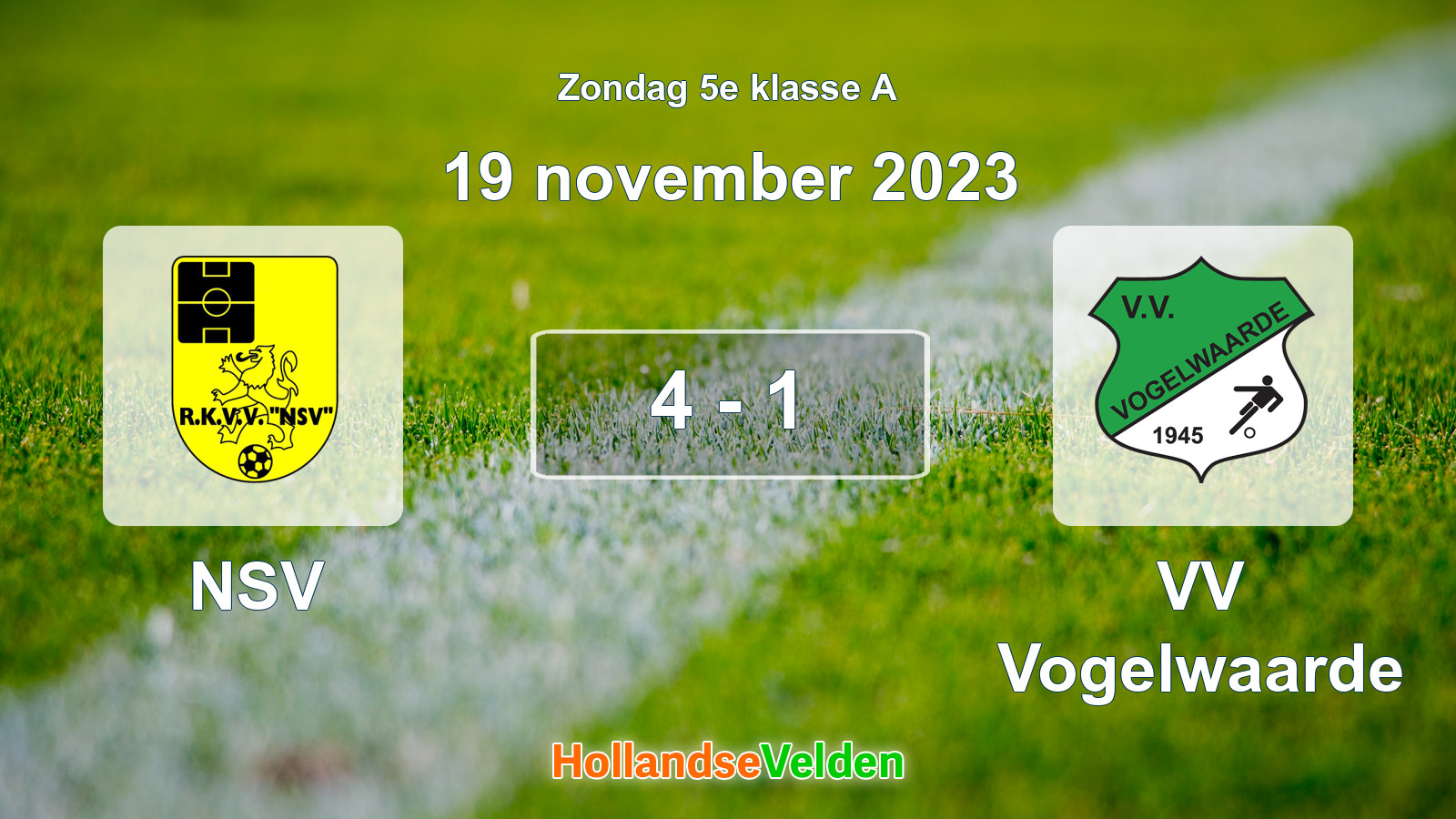 Gespeelde wedstrijd: NSV - VV Vogelwaarde 4 - 1 (19 november 2023)