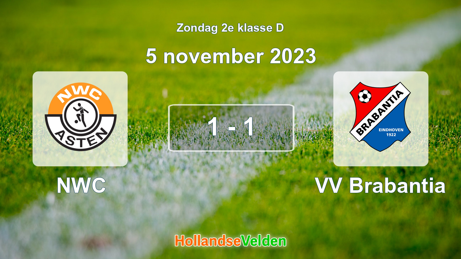 Gespeelde wedstrijd: NWC - VV Brabantia 1 - 1 (5 november 2023)