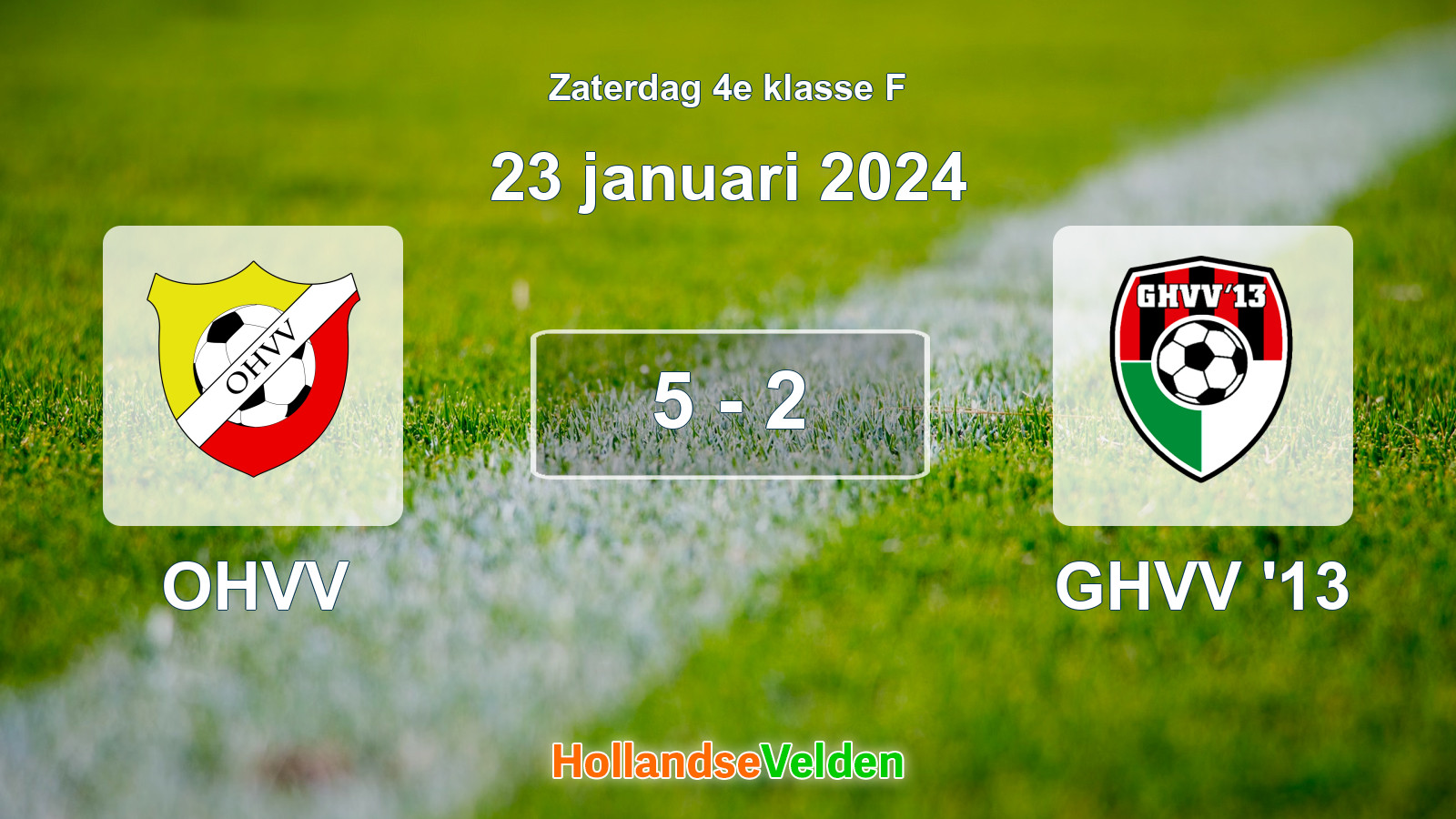 Gespeelde wedstrijd: OHVV - GHVV '13 5 - 2 (23 januari 2024)