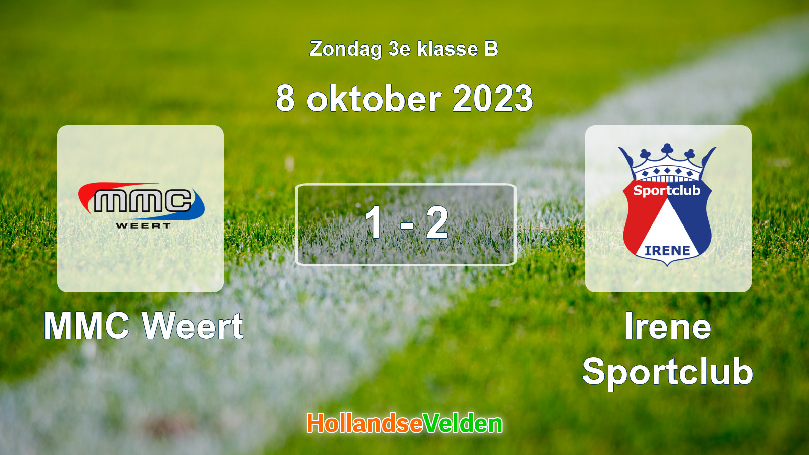 Gespeelde wedstrijd: MMC Weert - Irene Sportclub 1 - 2 (8 oktober 2023)