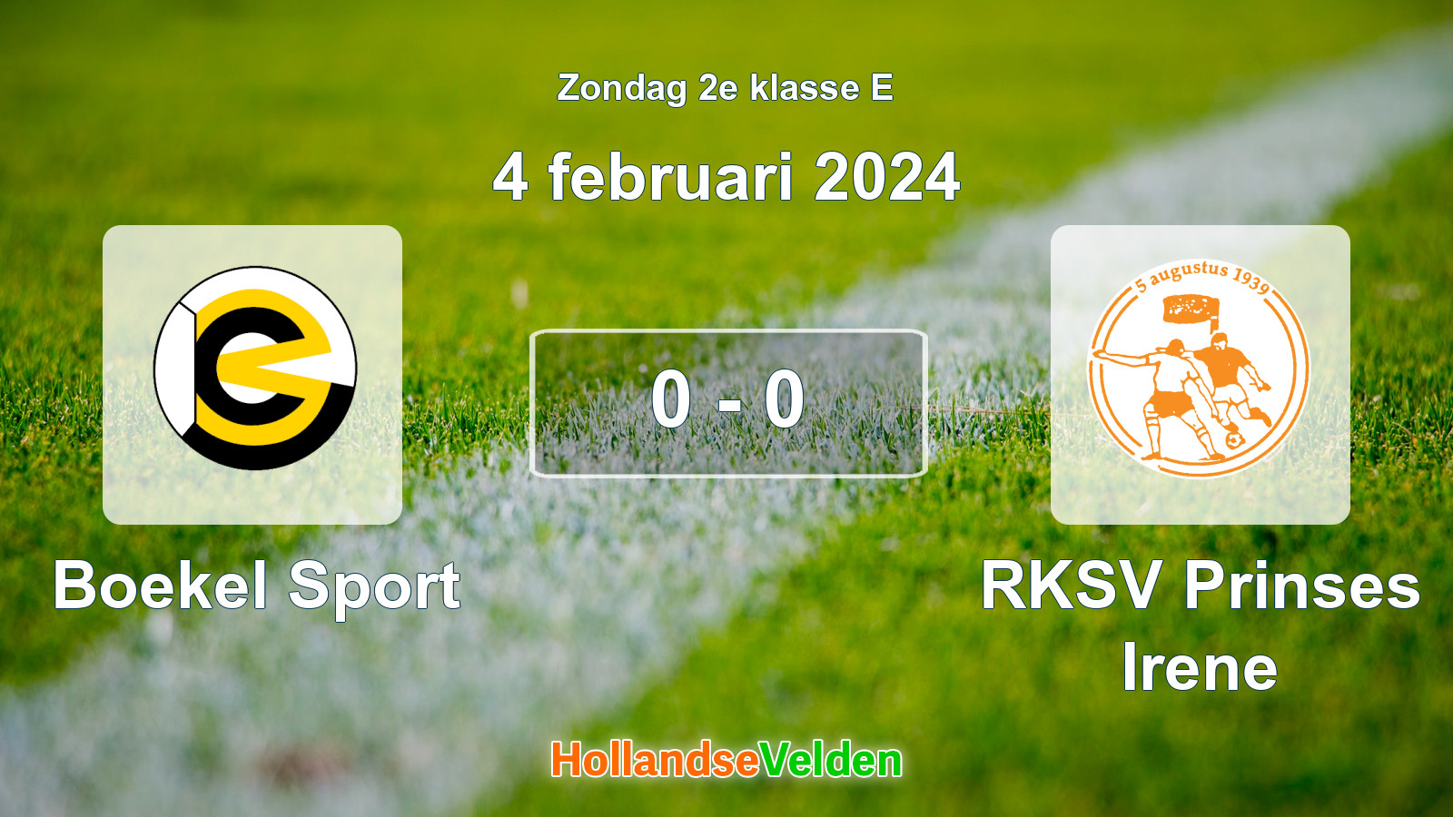 Gespeelde wedstrijd: Boekel Sport - RKSV Prinses Irene 0 - 0 (4 februari 2024)