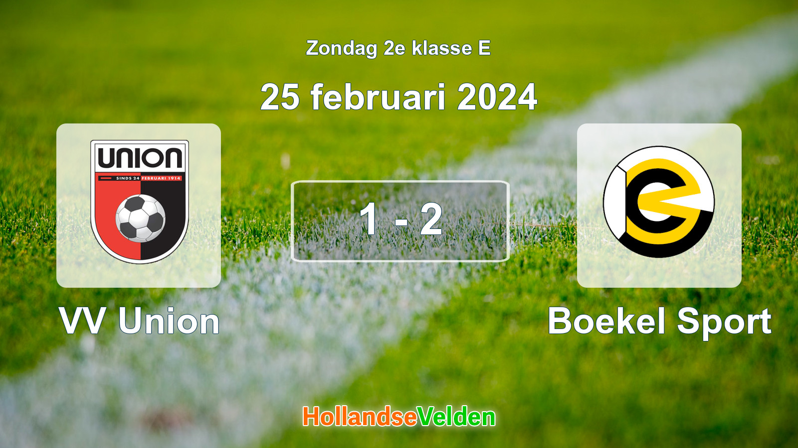 Gespeelde wedstrijd: VV Union - Boekel Sport 1 - 2 (25 februari 2024)