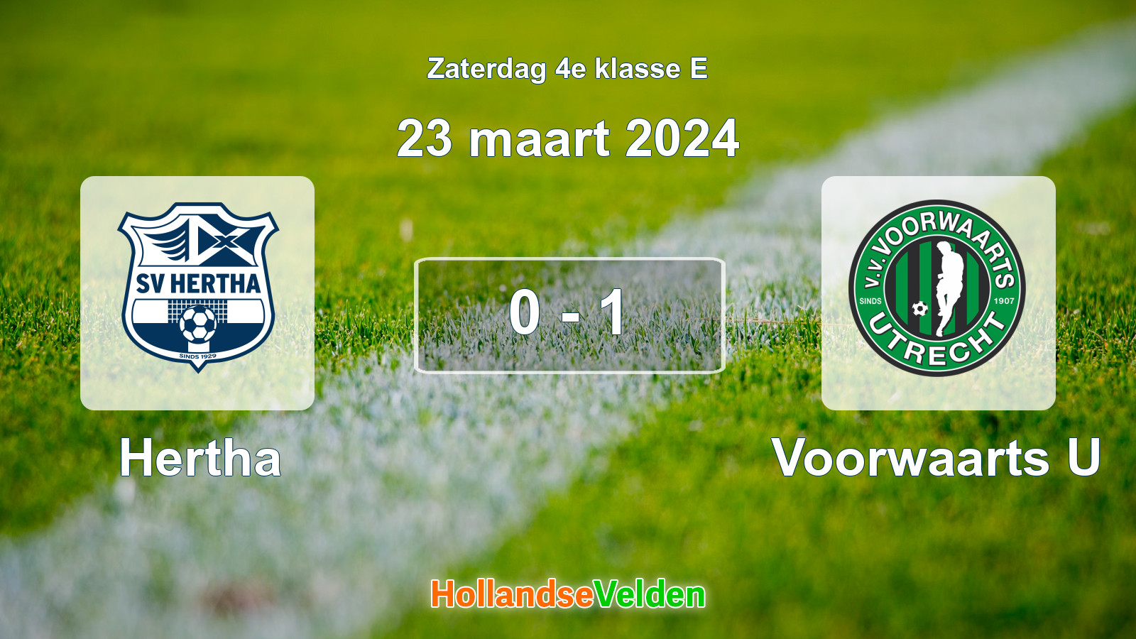 Gespeelde wedstrijd: Hertha - Voorwaarts U 0 - 1 (23 maart 2024)