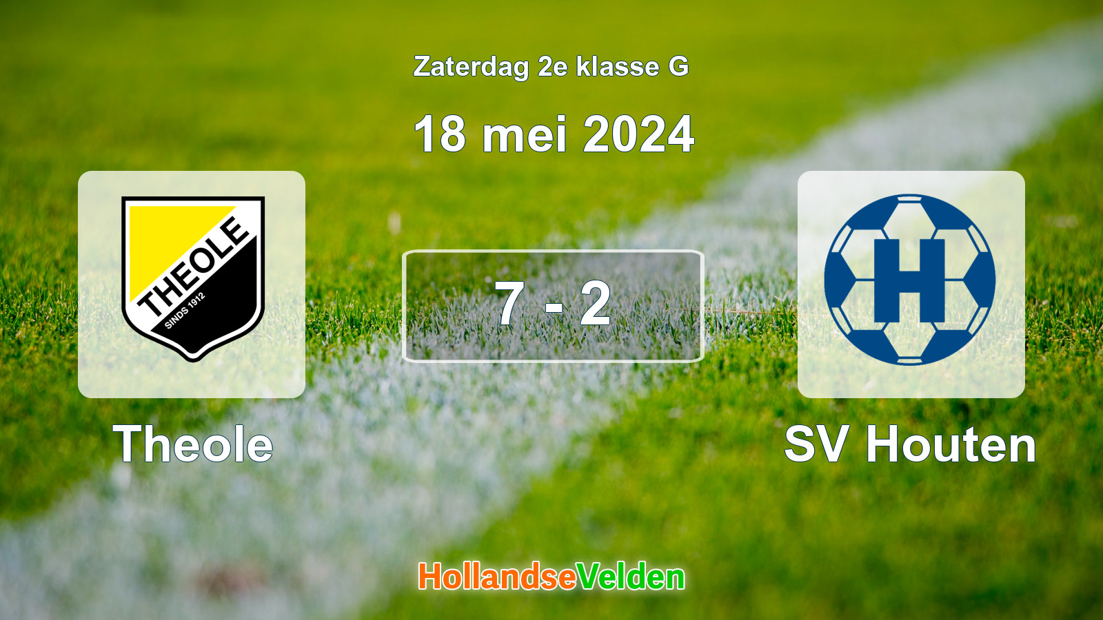 Gespeelde wedstrijd: Theole - SV Houten 7 - 2 (18 mei 2024)