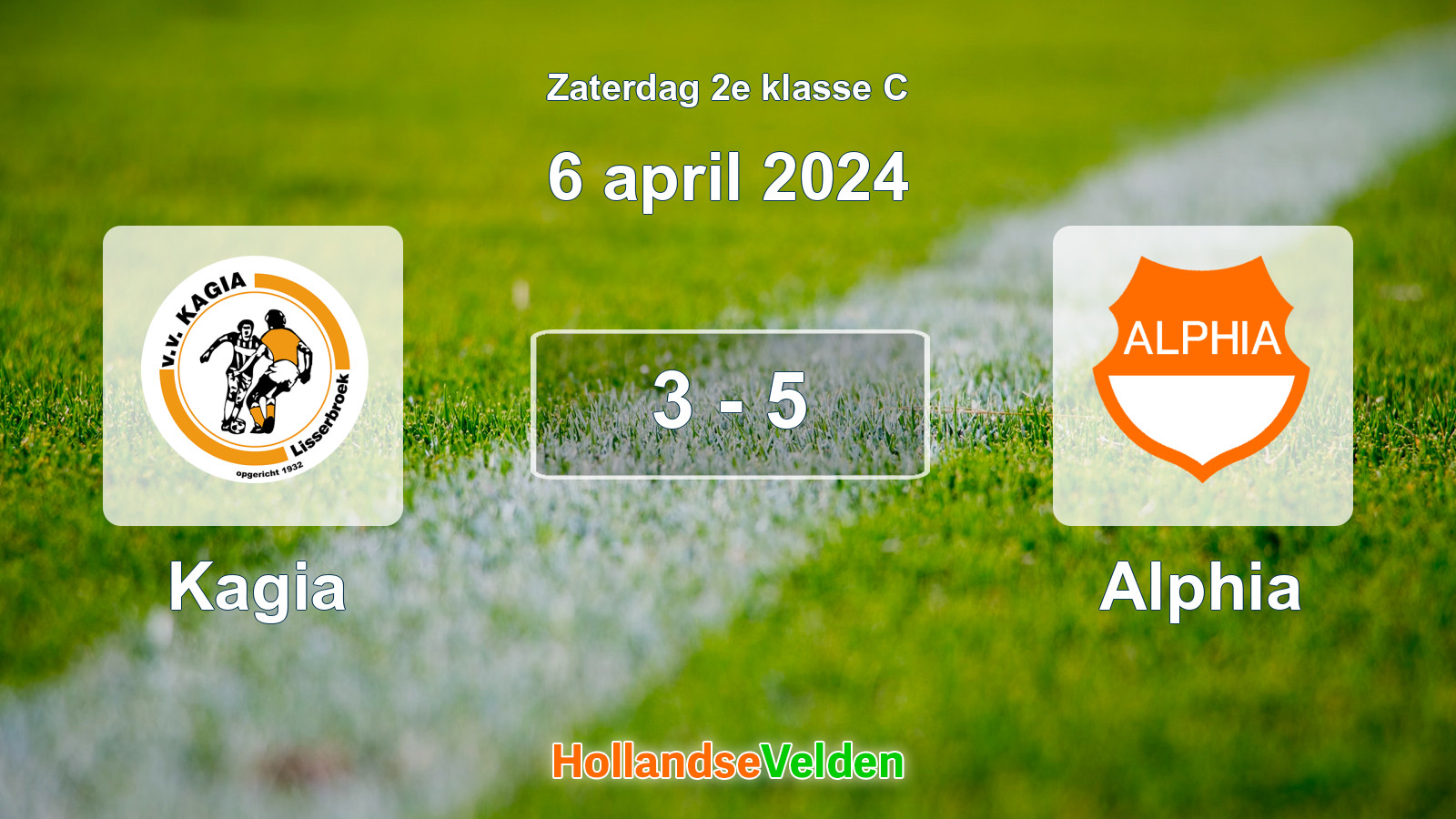 Gespeelde wedstrijd: Kagia - Alphia 3 - 5 (6 april 2024)