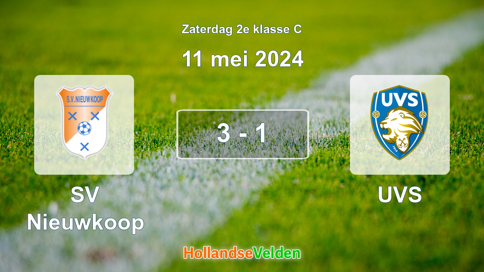 Gespeelde wedstrijd: SV Nieuwkoop - UVS 3 - 1 (11 mei 2024)