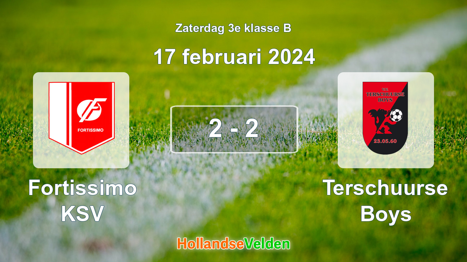 Gespeelde wedstrijd: Fortissimo KSV - Terschuurse Boys 2 - 2 (17 februari 2024)
