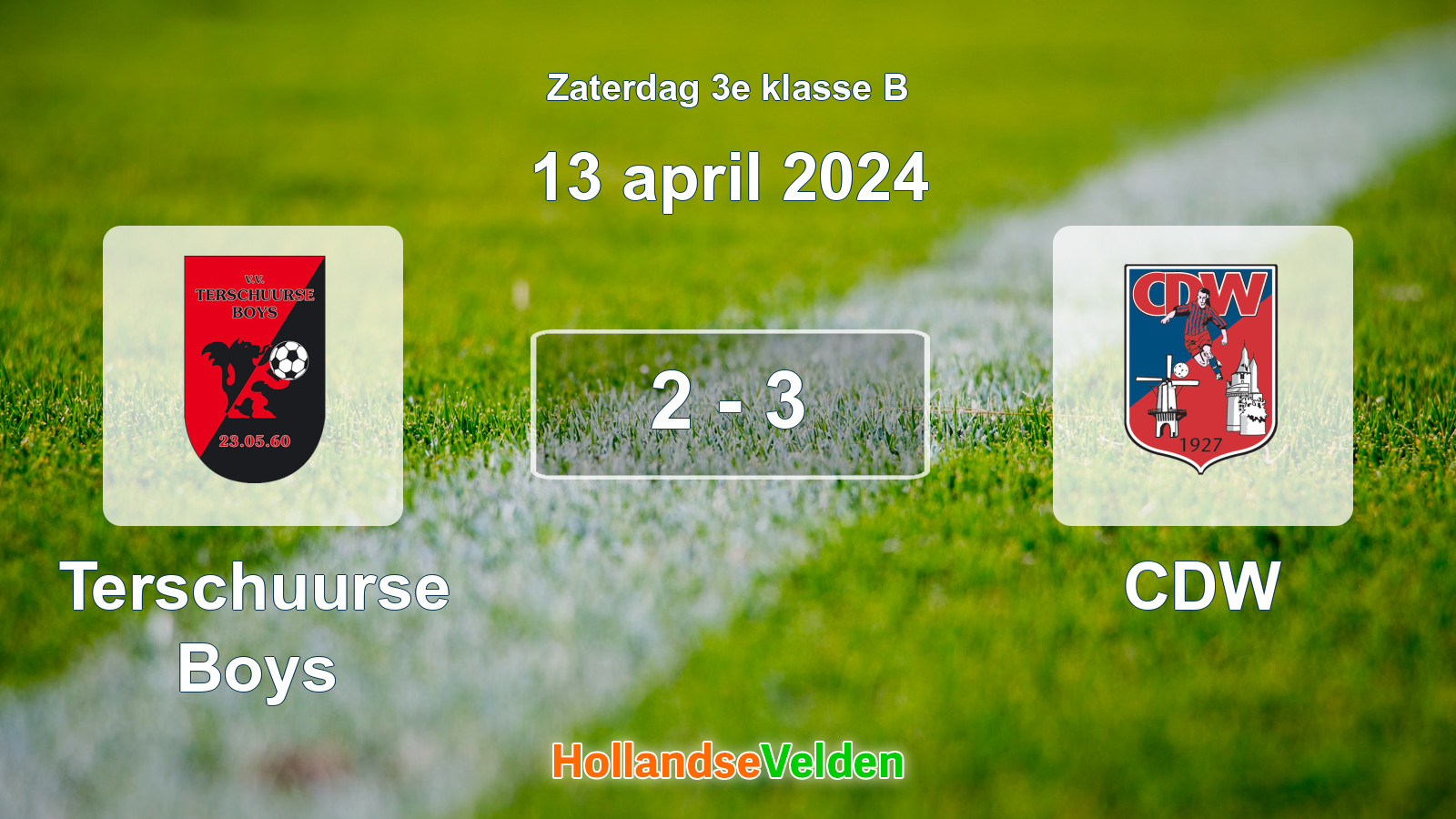Gespeelde wedstrijd: Terschuurse Boys - CDW 2 - 3 (13 april 2024)