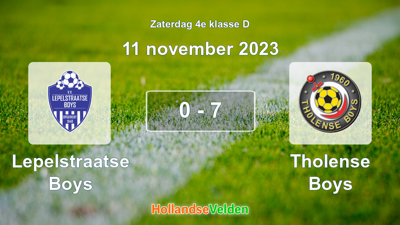 Gespeelde wedstrijd: Lepelstraatse Boys - Tholense Boys 0 - 7 (11 november 2023)