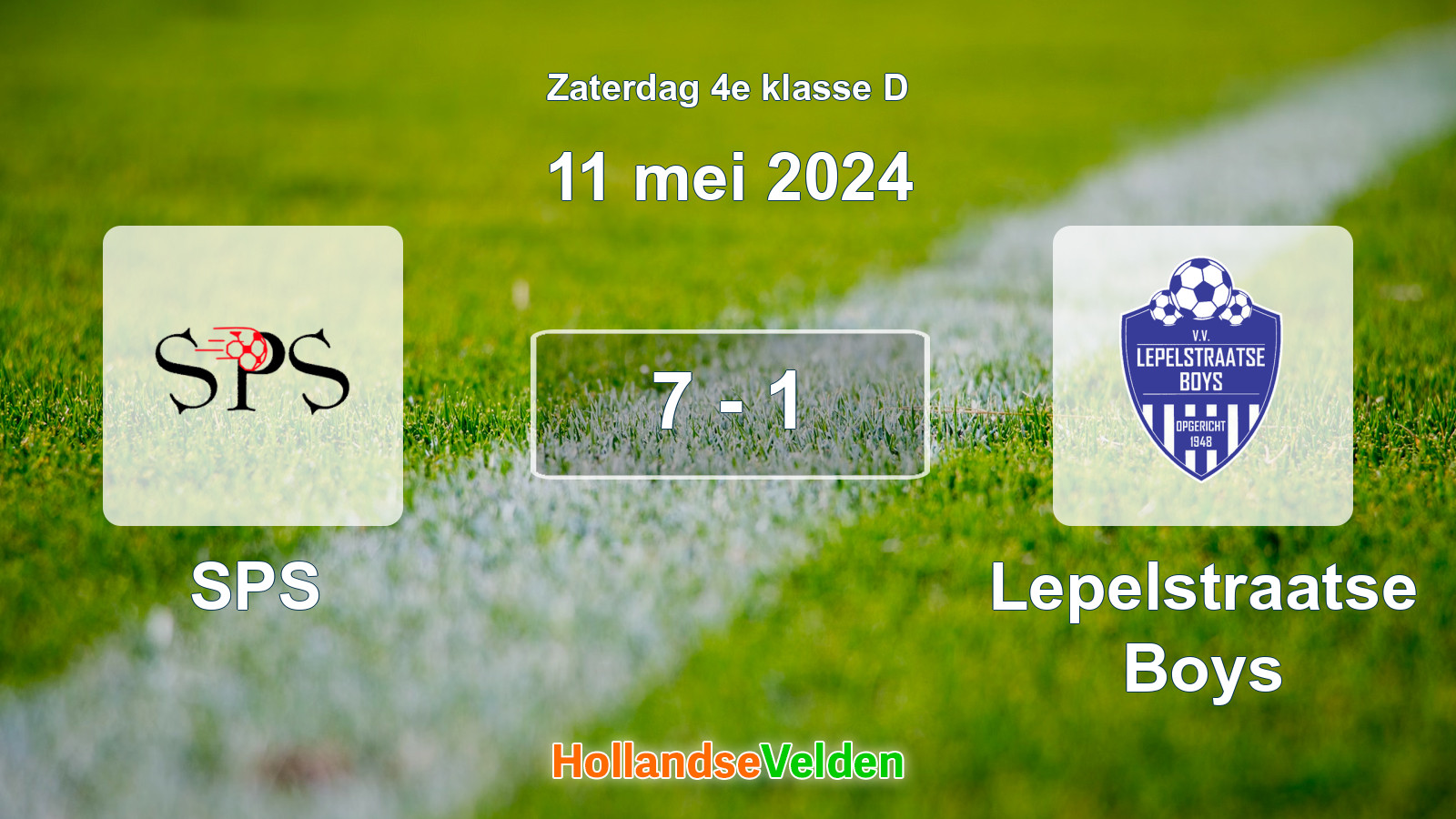 Gespeelde wedstrijd: SPS - Lepelstraatse Boys 7 - 1 (11 mei 2024)