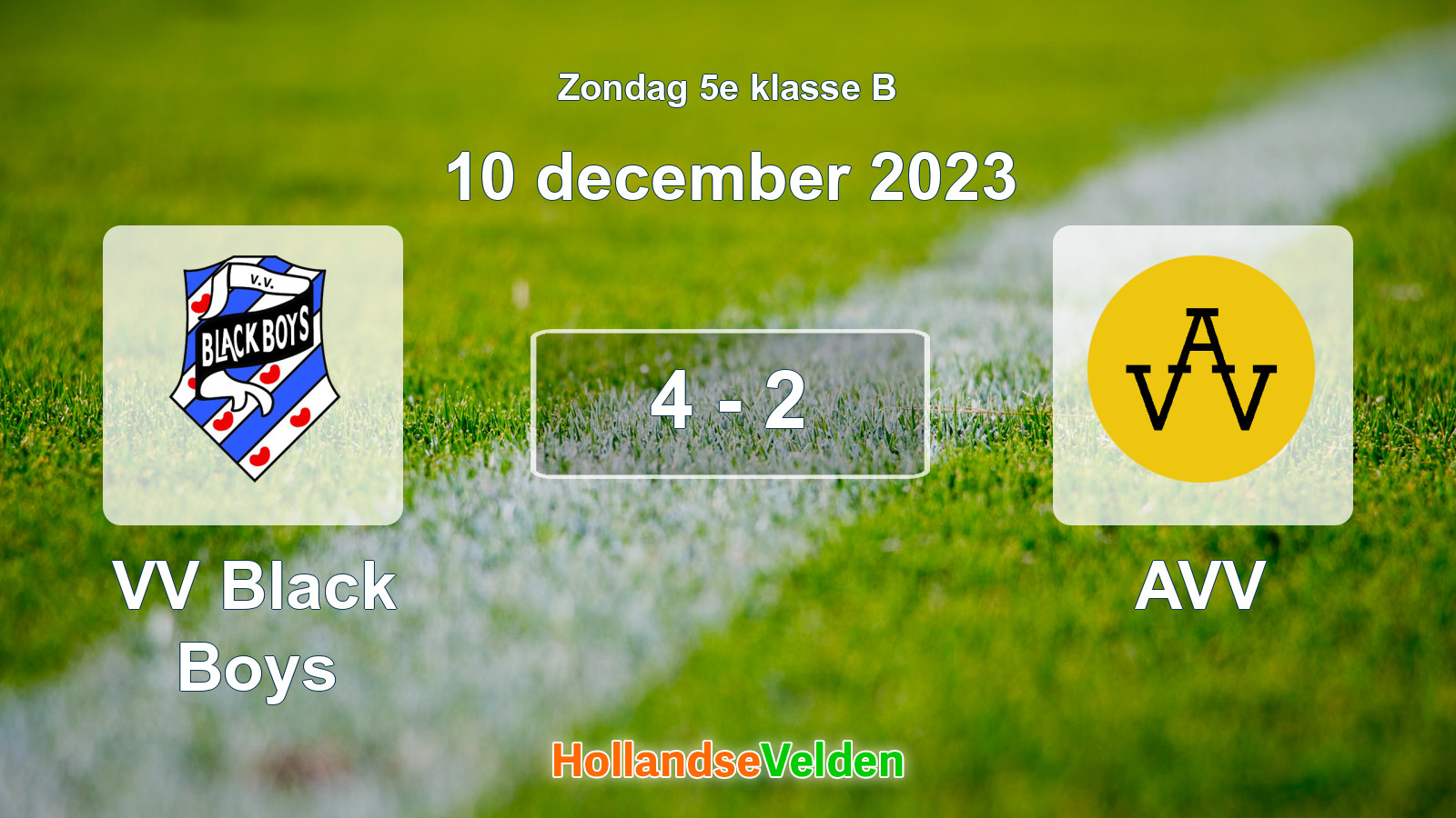 Gespeelde wedstrijd: VV Black Boys - AVV 4 - 2 (10 december 2023)