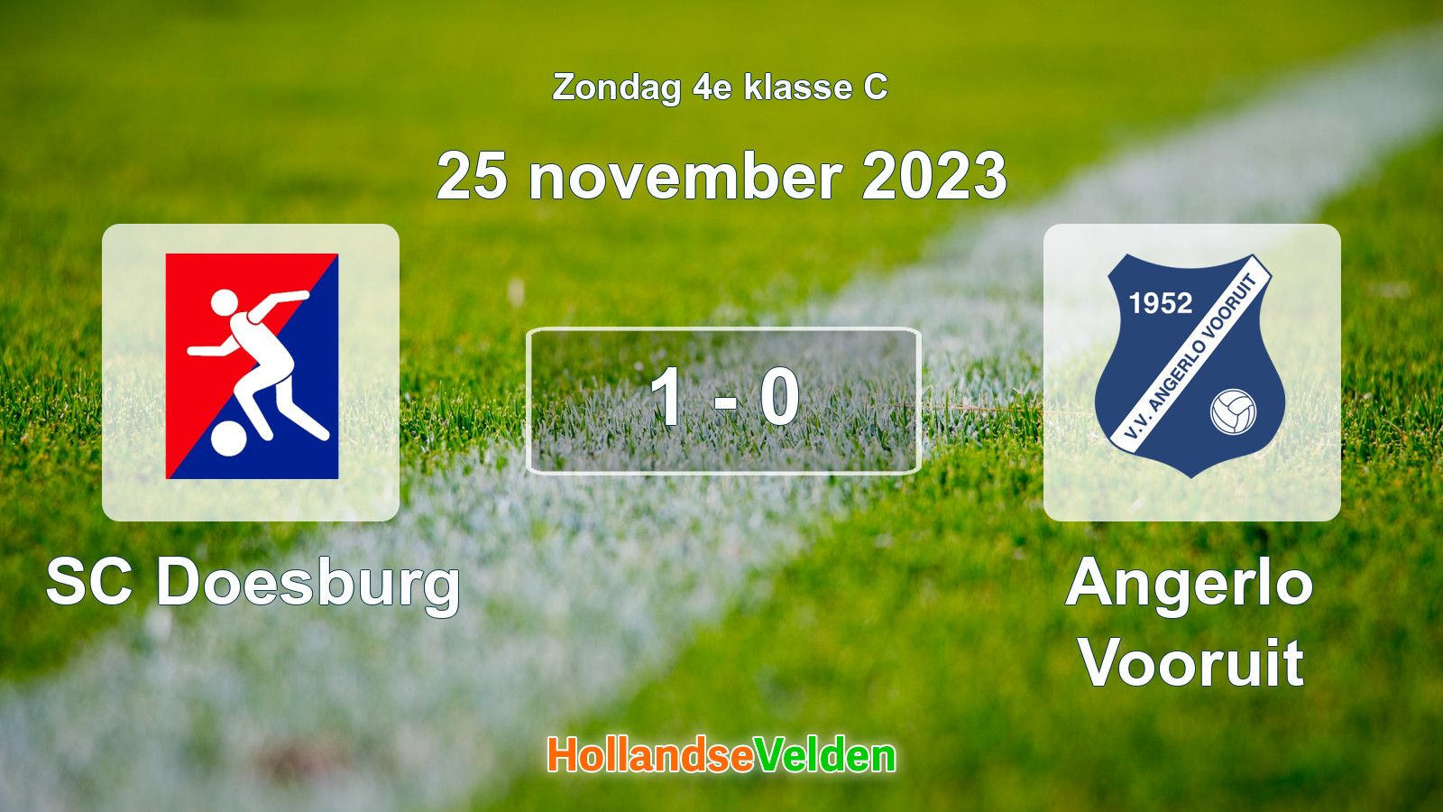 Gespeelde wedstrijd: SC Doesburg - Angerlo Vooruit 1 - 0 (25 november 2023)
