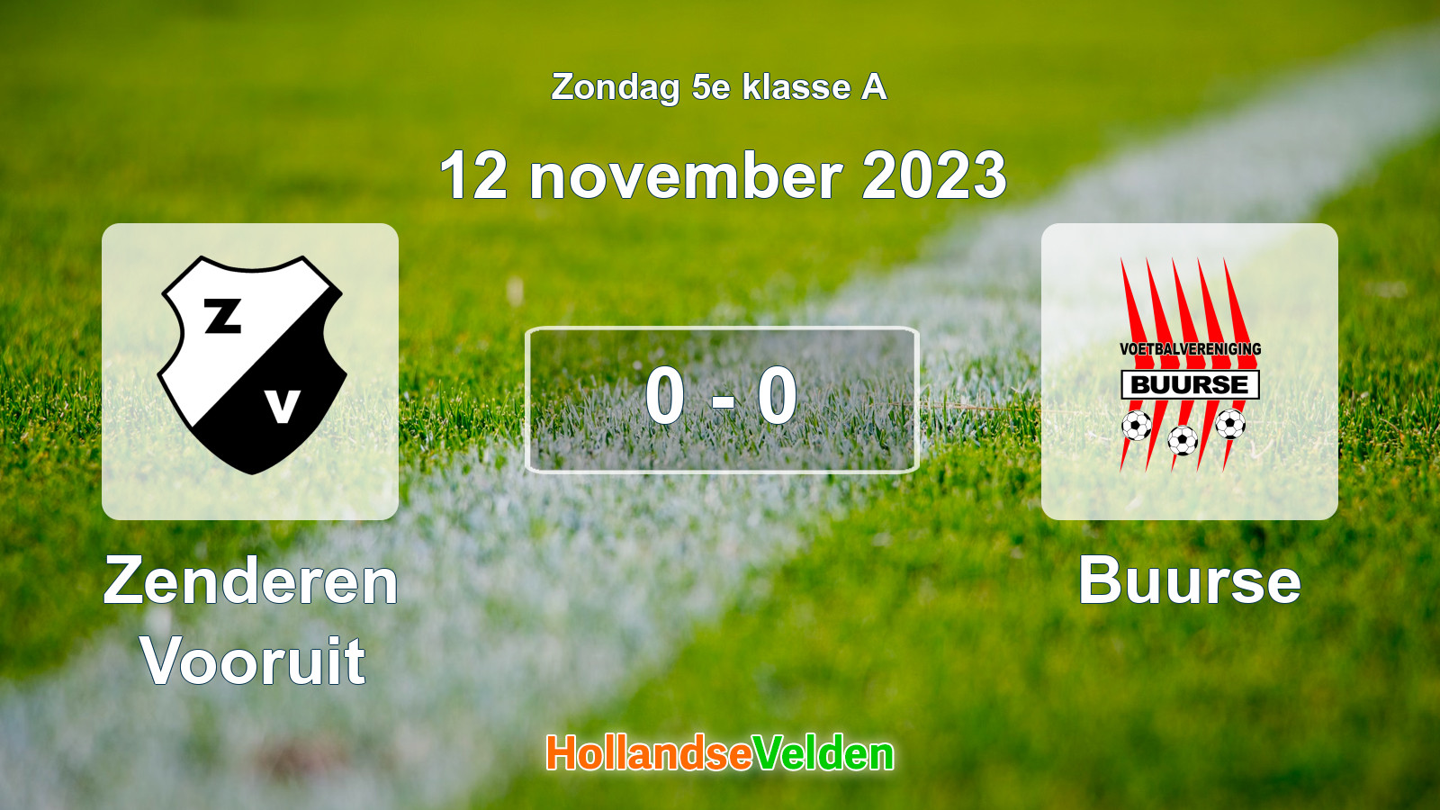 Gespeelde wedstrijd: Zenderen Vooruit - Buurse 0 - 0 (12 november 2023)