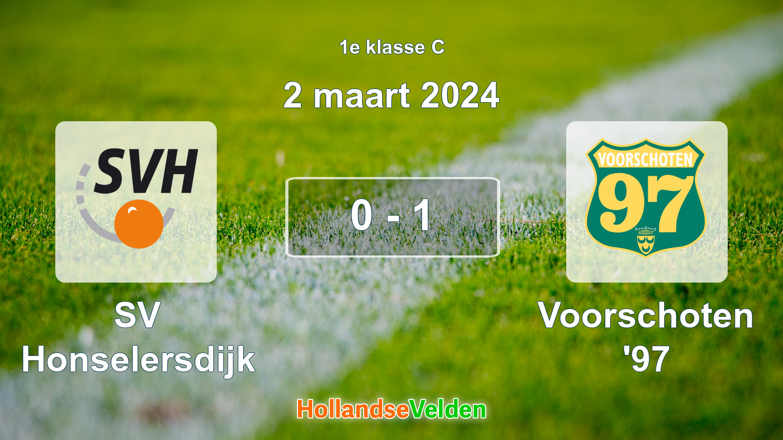 Gespeelde wedstrijd: SV Honselersdijk - Voorschoten '97 0 - 1 (2 maart 2024)