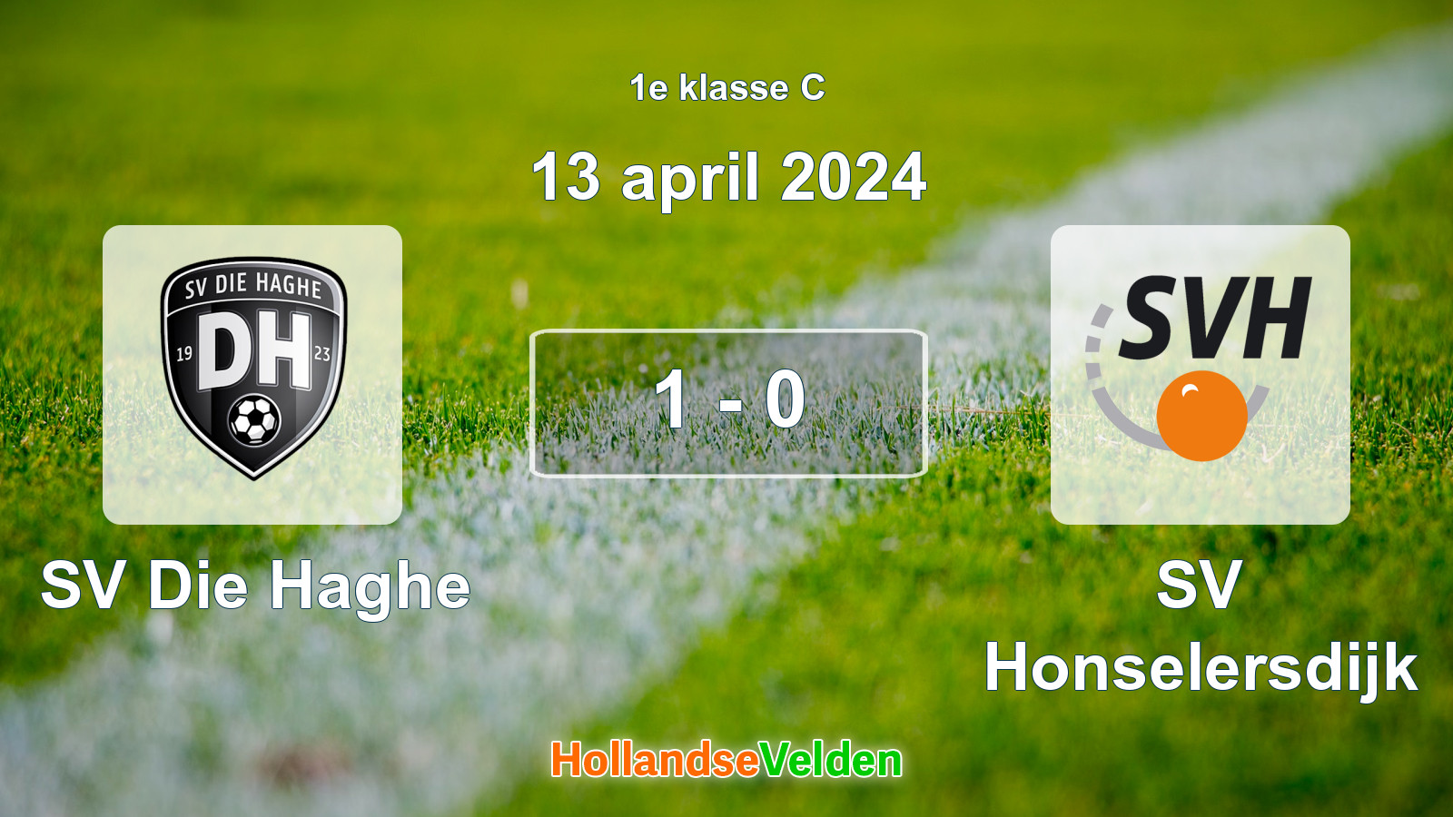 Gespeelde wedstrijd: SV Die Haghe - SV Honselersdijk 1 - 0 (13 april 2024)