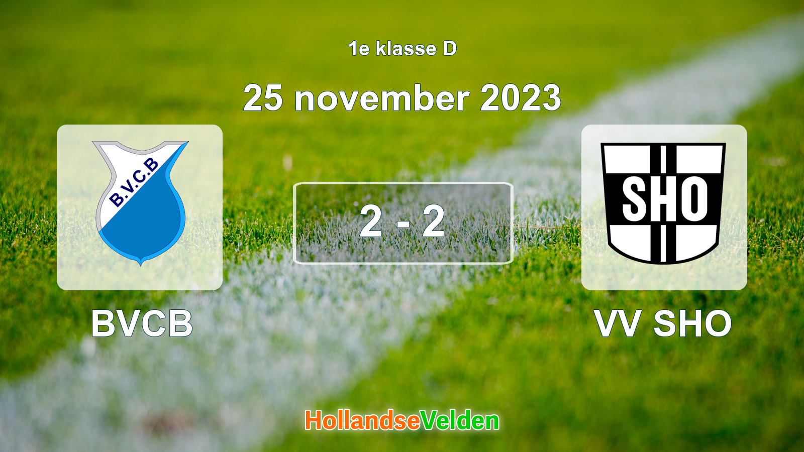 Gespeelde wedstrijd: BVCB - VV SHO 2 - 2 (25 november 2023)