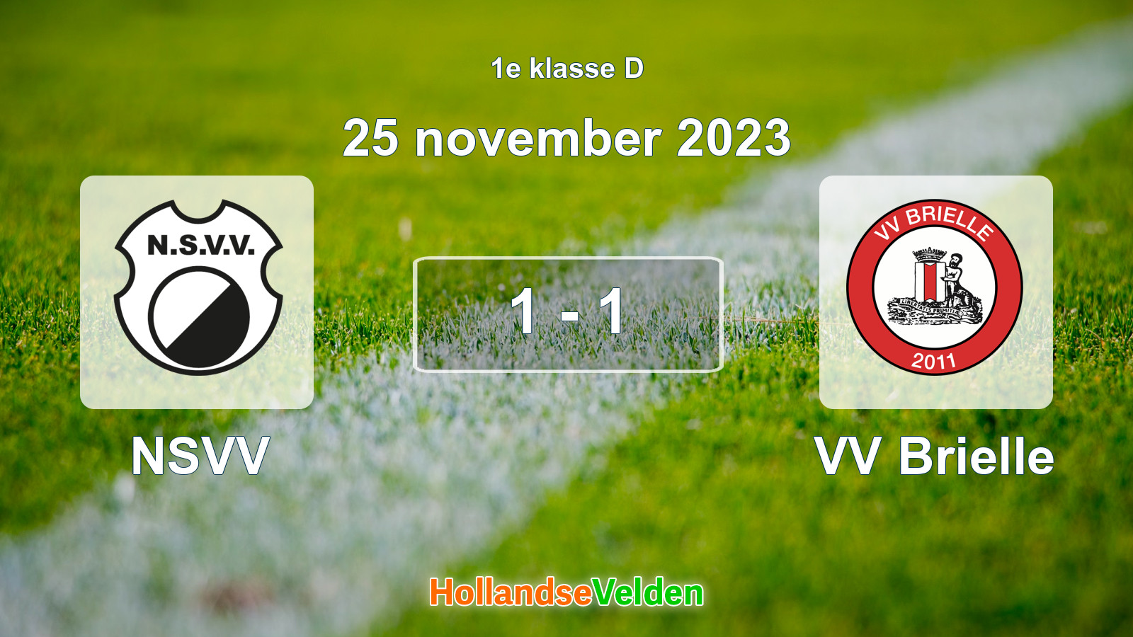 Gespeelde wedstrijd: NSVV - VV Brielle 1 - 1 (25 november 2023)