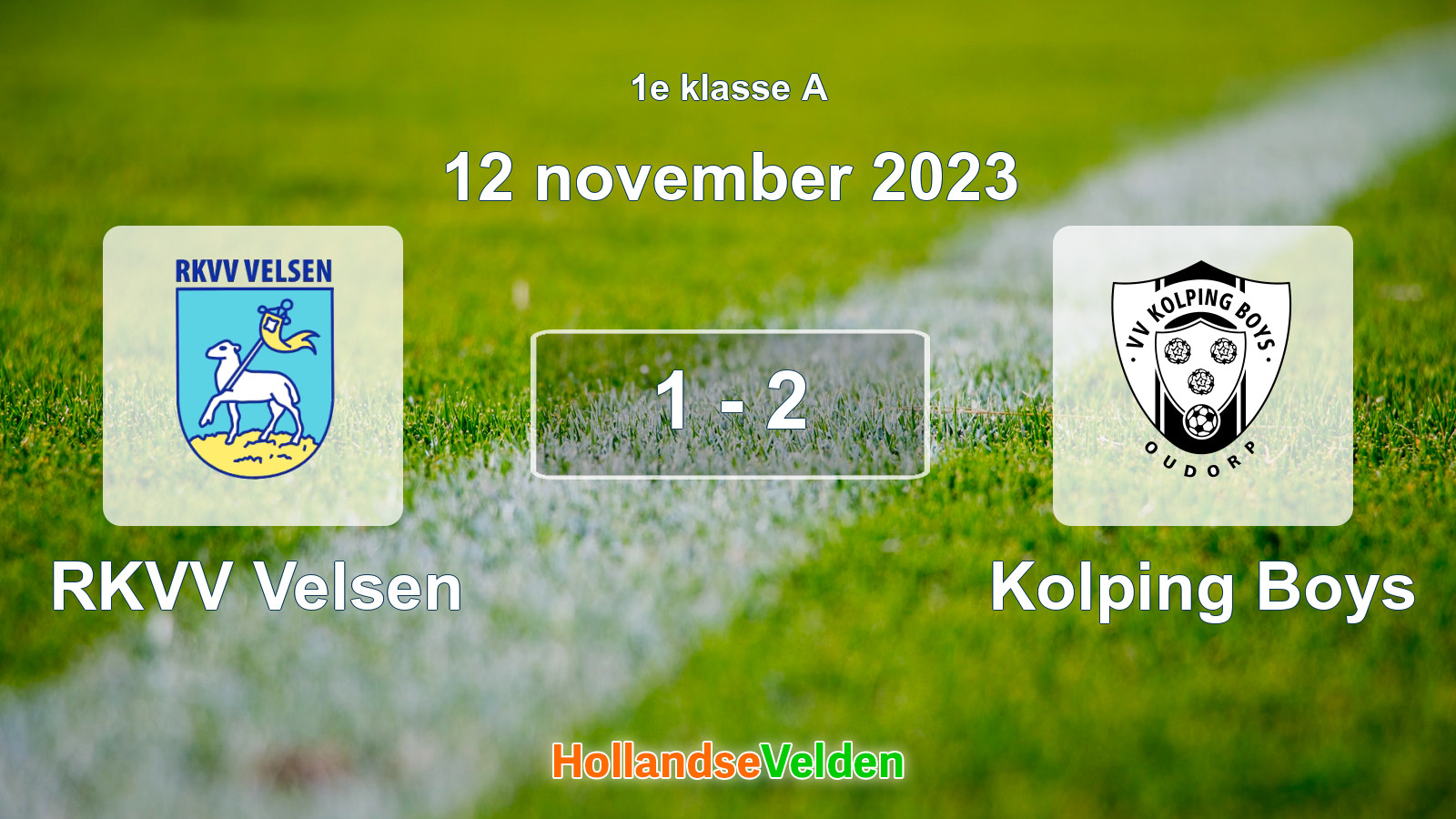 Gespeelde wedstrijd: RKVV Velsen - Kolping Boys 1 - 2 (12 november 2023)