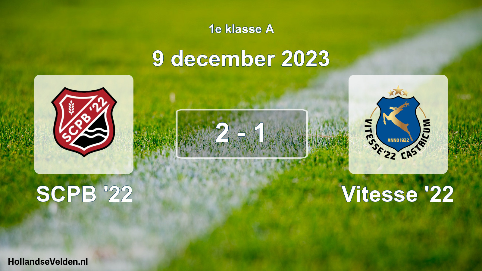 Gespeelde wedstrijd: SCPB '22 - Vitesse '22 2 - 1 (9 december 2023)