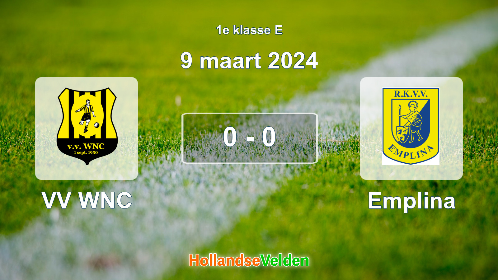 Gespeelde wedstrijd: VV WNC - Emplina 0 - 0 (9 maart 2024)