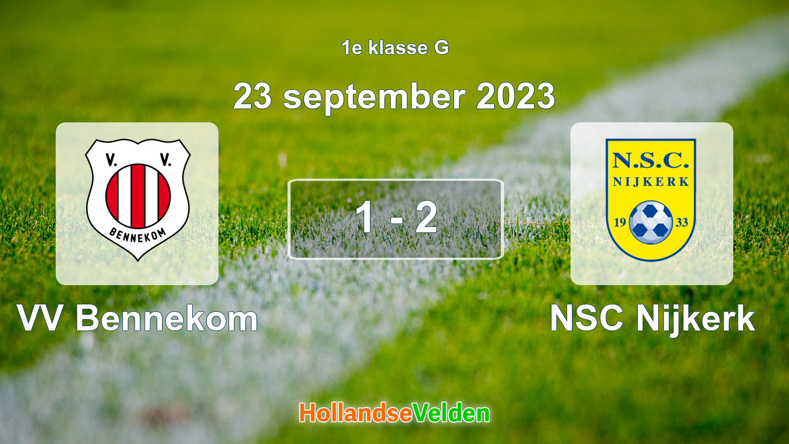 Gespeelde wedstrijd: VV Bennekom - NSC Nijkerk 1 - 2 (23 september 2023)