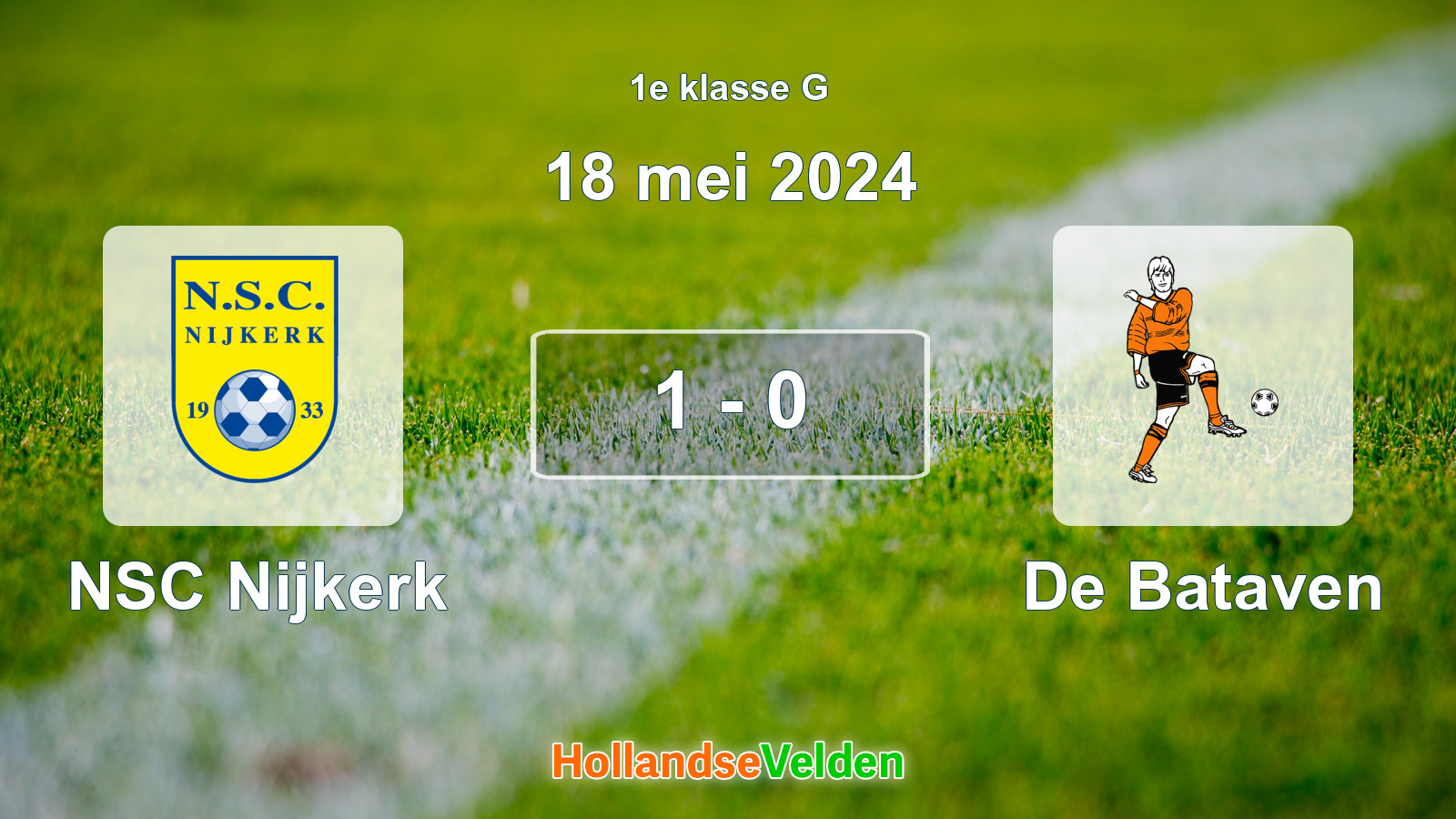 Gespeelde wedstrijd: NSC Nijkerk - De Bataven 1 - 0 (18 mei 2024)