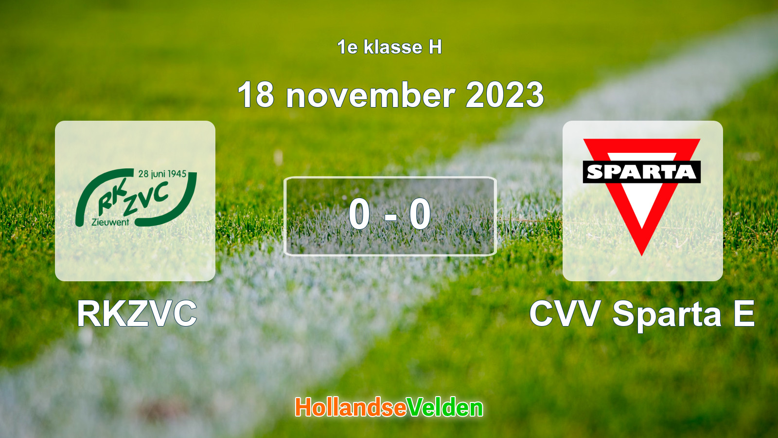 Gespeelde wedstrijd: RKZVC - CVV Sparta E 0 - 0 (18 november 2023)