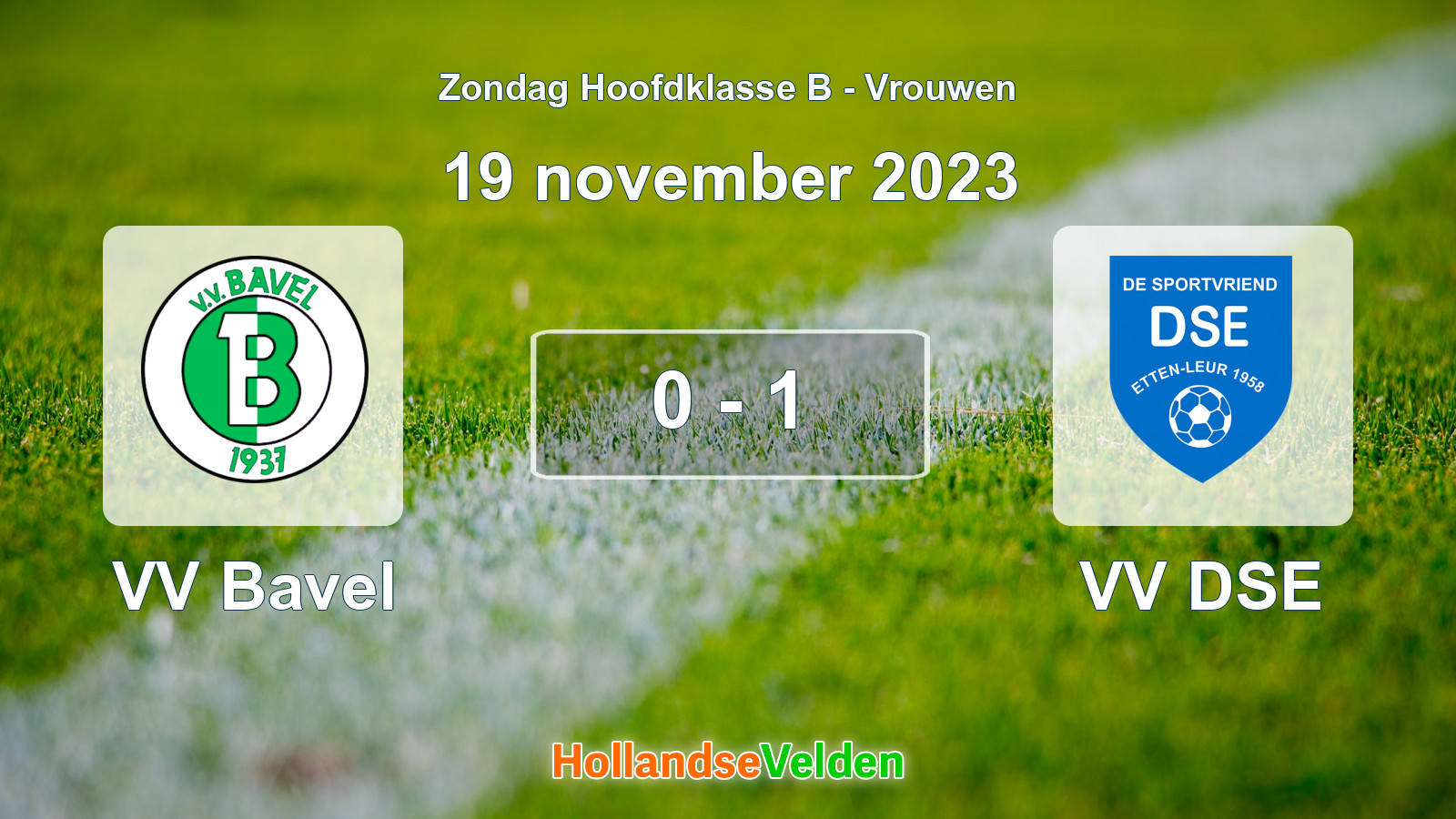 Gespeelde wedstrijd: VV Bavel - VV DSE 0 - 1 (19 november 2023)