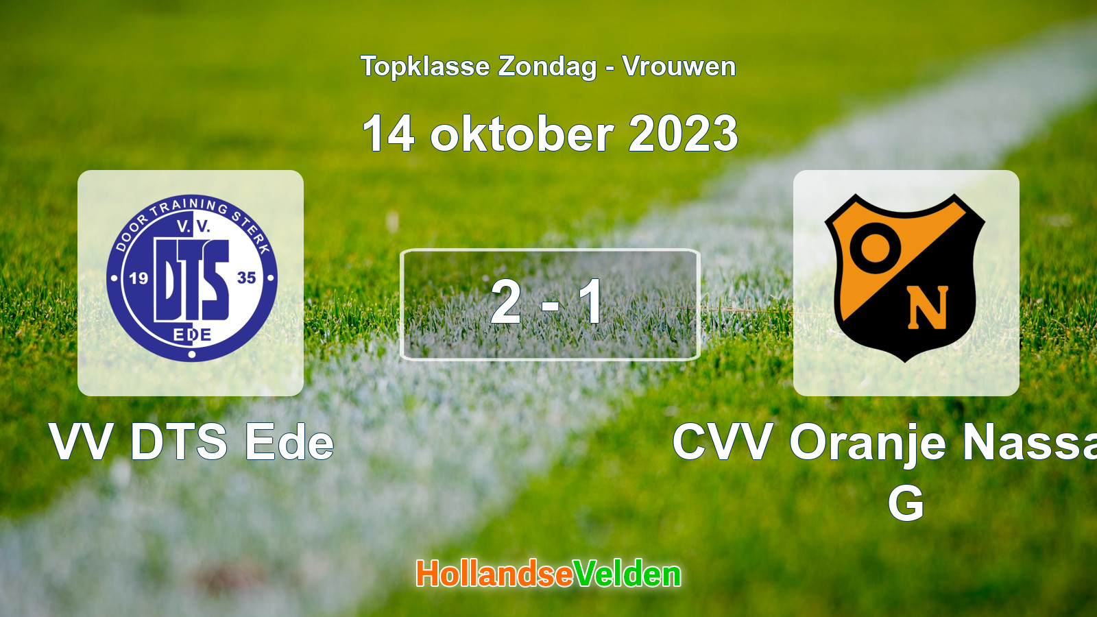 Gespeelde wedstrijd: VV DTS Ede - CVV Oranje Nassau G 2 - 1 (14 oktober 2023)