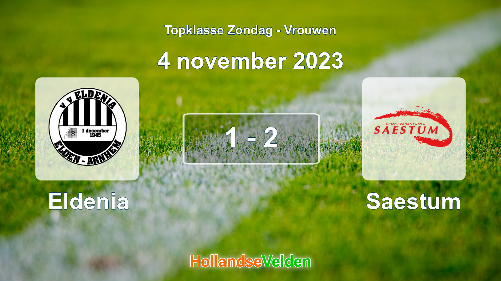 Gespeelde wedstrijd: Eldenia - Saestum 1 - 2 (4 november 2023)