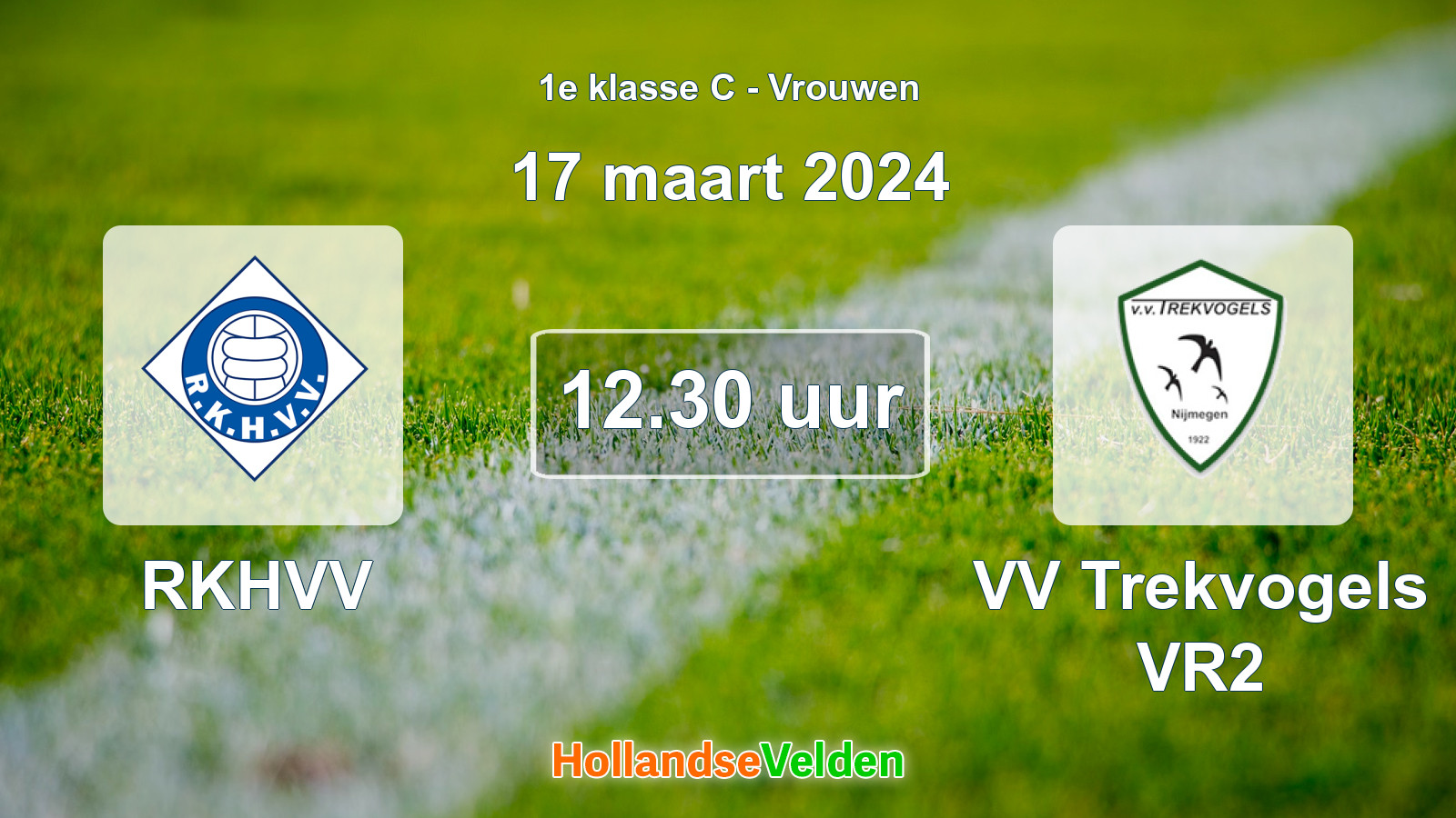 Geplande wedstrijd: RKHVV - VV Trekvogels VR2 (17 maart 2024)