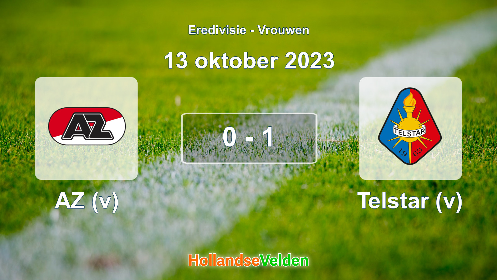 Gespeelde wedstrijd: AZ (v) - Telstar (v) 0 - 1 (13 oktober 2023)