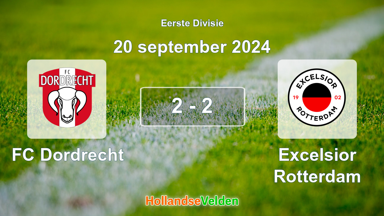 Gespeelde wedstrijd: FC Dordrecht - Excelsior Rotterdam 2 - 2 (20 september 2024)