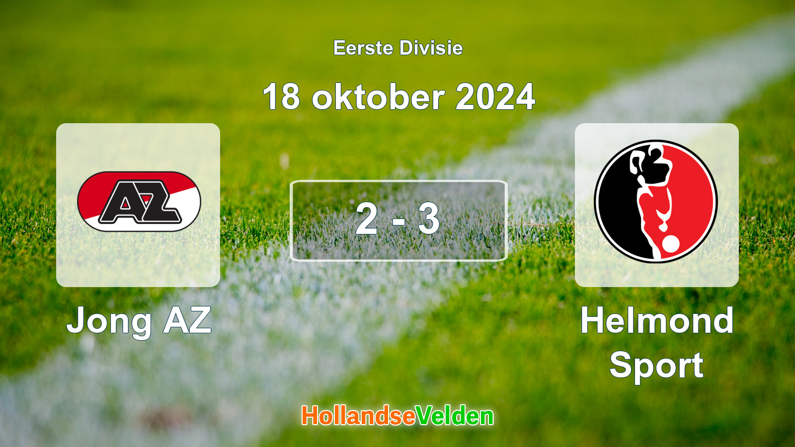 Gespeelde wedstrijd: Jong AZ - Helmond Sport 2 - 3 (18 oktober 2024)