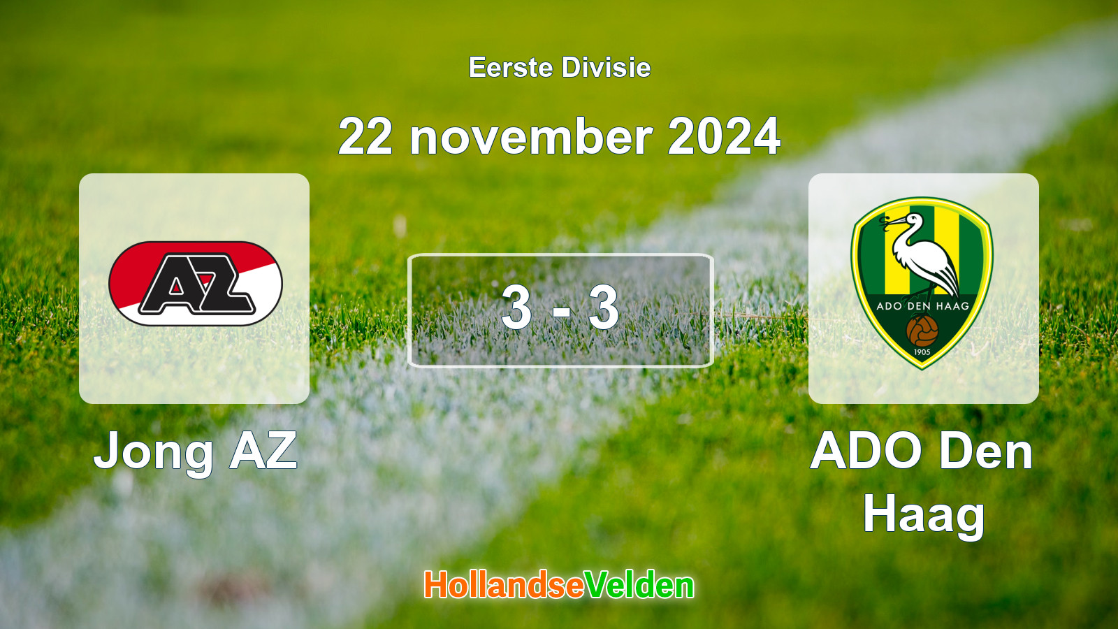 Gespeelde wedstrijd: Jong AZ - ADO Den Haag 3 - 3 (22 november 2024)