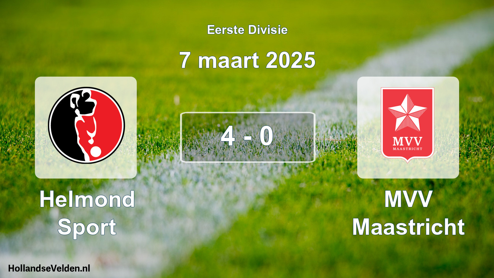 Gespeelde wedstrijd: Helmond Sport - MVV Maastricht 4 - 0 (7 maart 2025)