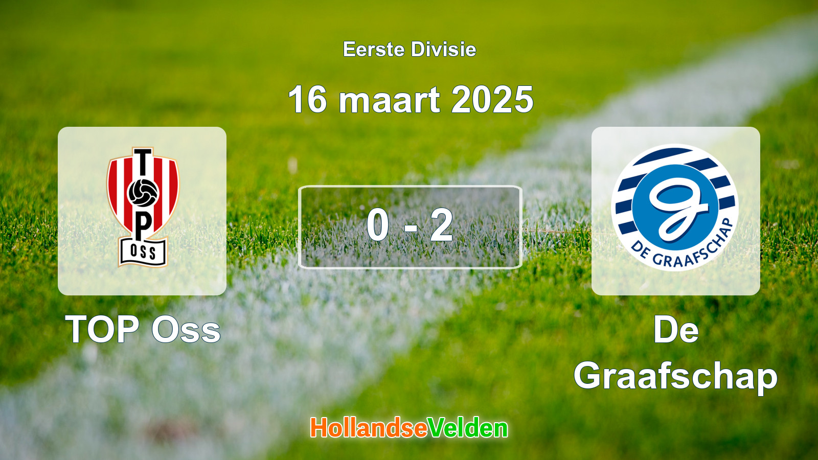 Gespeelde wedstrijd: TOP Oss - De Graafschap 0 - 2 (16 maart 2025)