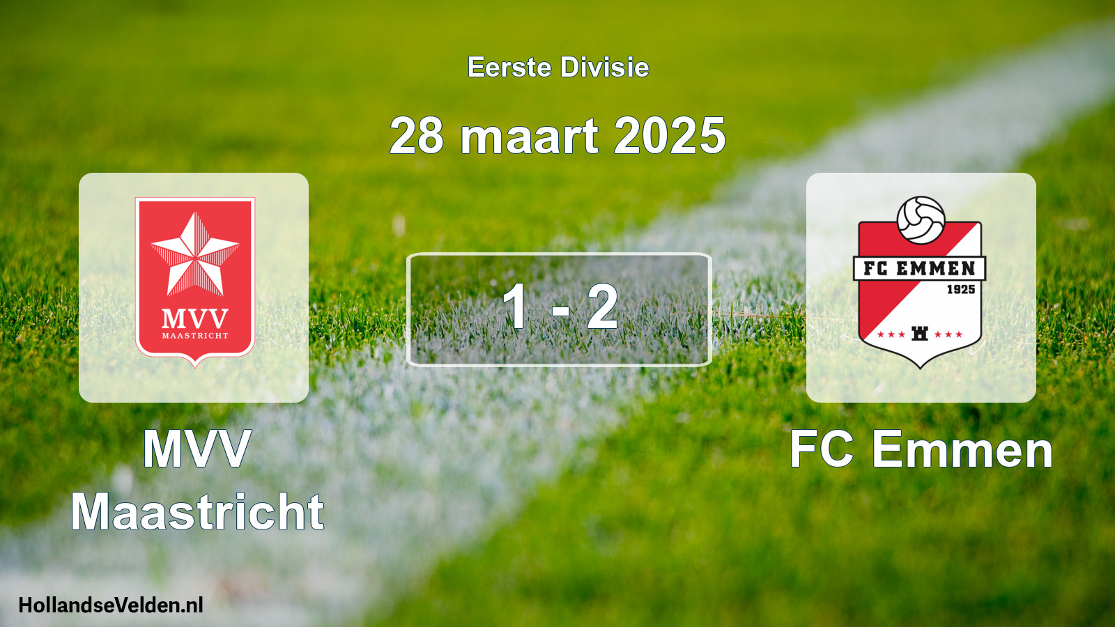Gespeelde wedstrijd: MVV Maastricht - FC Emmen 1 - 2 (28 maart 2025)
