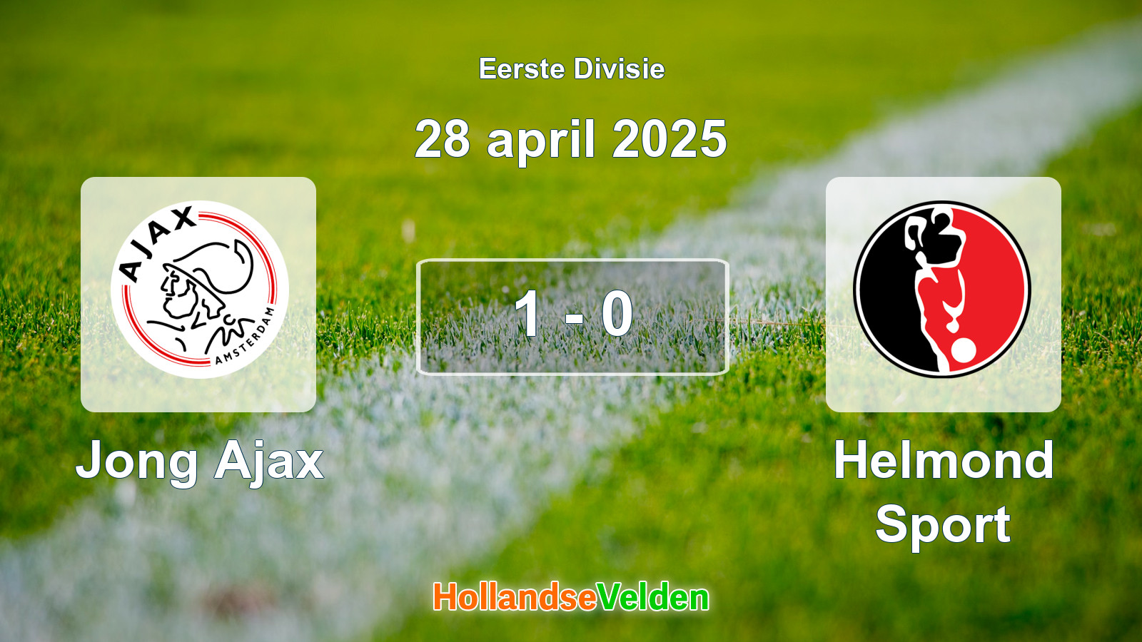 Gespeelde wedstrijd: Jong Ajax - Helmond Sport 1 - 0 (28 april 2025)