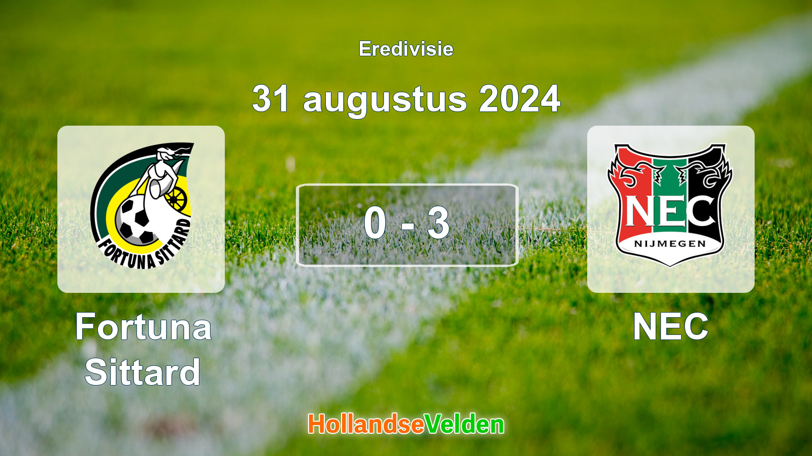 Gespeelde wedstrijd: Fortuna Sittard - NEC 0 - 3 (31 augustus 2024)