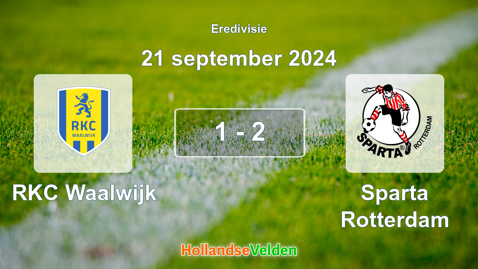 Gespeelde wedstrijd: RKC Waalwijk - Sparta Rotterdam 1 - 2 (21 september 2024)