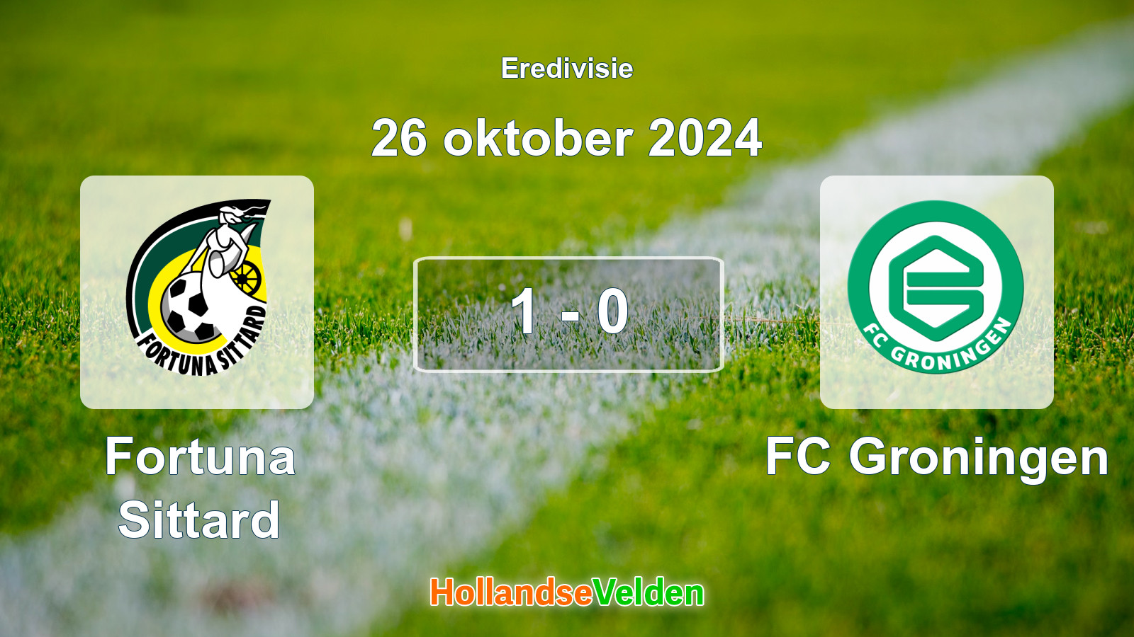 Gespeelde wedstrijd: Fortuna Sittard - FC Groningen 1 - 0 (26 oktober 2024)