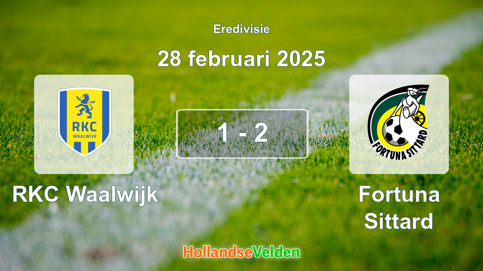 Gespeelde wedstrijd: RKC Waalwijk - Fortuna Sittard 1 - 2 (28 februari 2025)