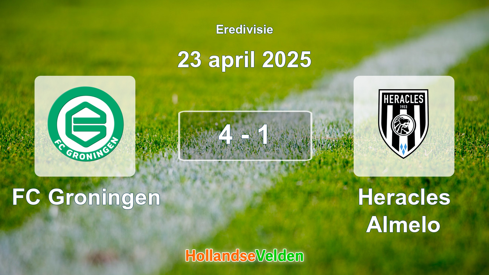 Gespeelde wedstrijd: FC Groningen - Heracles Almelo 4 - 1 (23 april 2025)