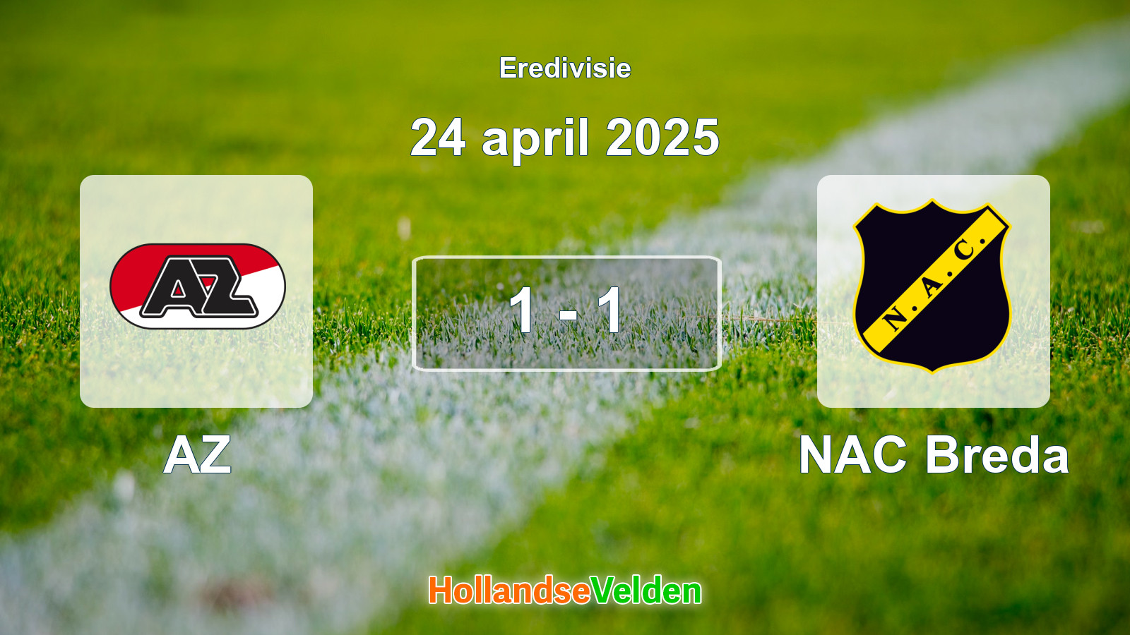 Gespeelde wedstrijd: AZ - NAC Breda 1 - 1 (24 april 2025)
